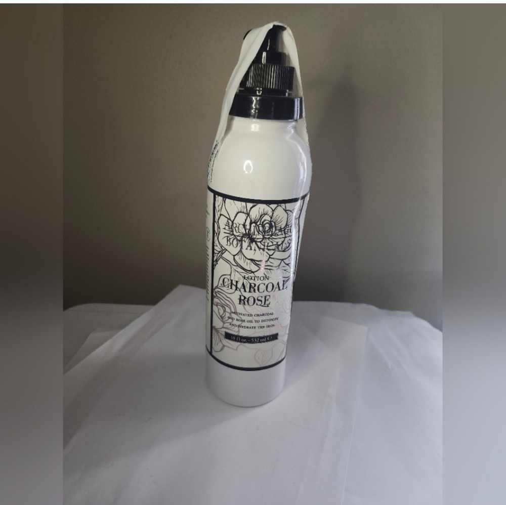 NEW Archipelago Charcoal Rose Body Lotion - dented bottle. - Picture 7 of 7